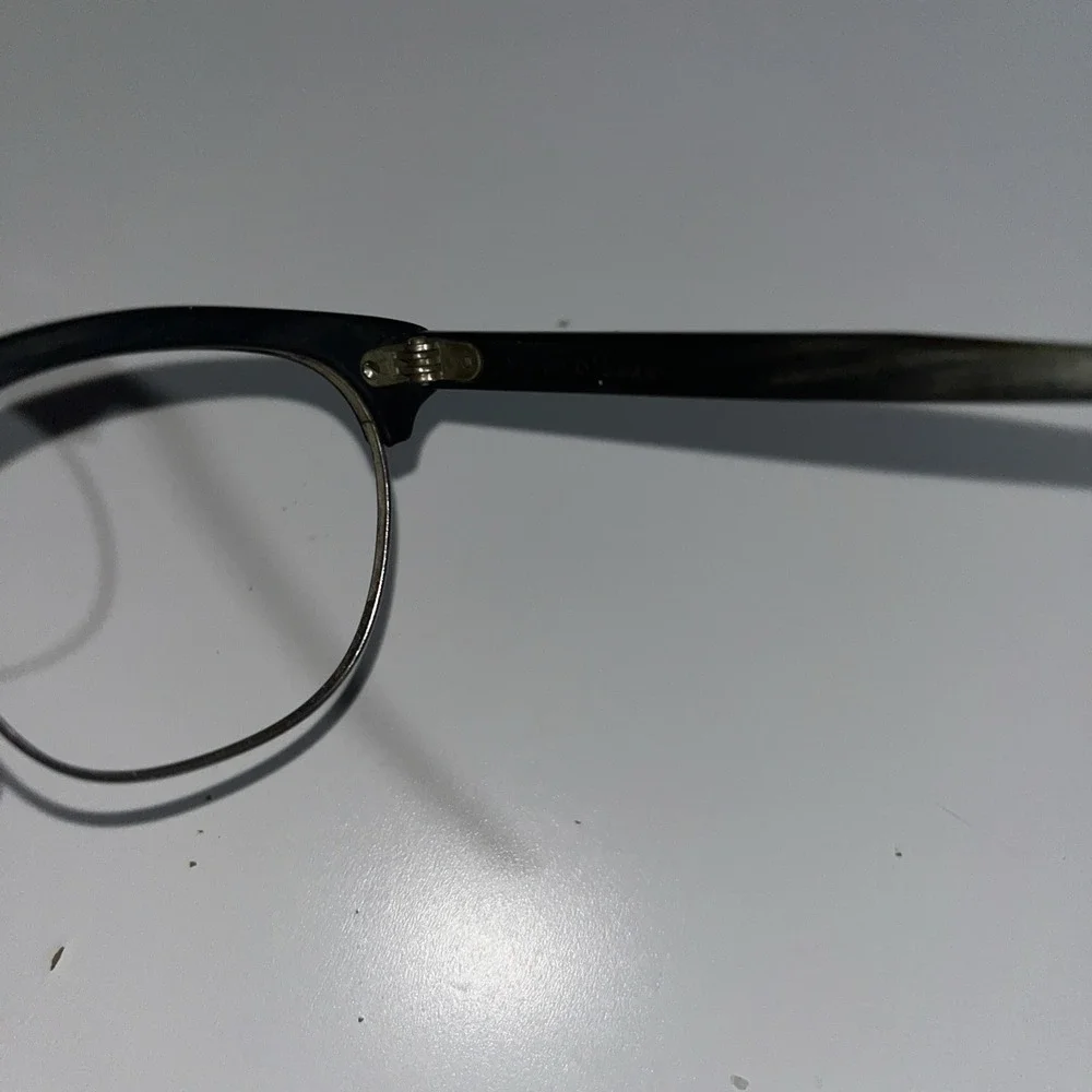 Shuron 6 1/2 Vtg 12k GF 46 Browline‎ Eyeglass Frames Retro 22 M/M Cable Temple